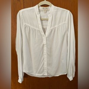 Anthropologie Cloth & Stone White Button-down Blouse - size XS